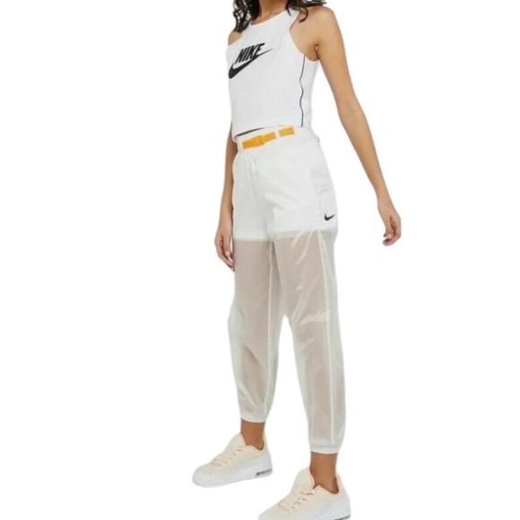Nike Pants - 😎Women’s Nike Tech Pack white transparent active joggers pants Medium M NEW NWT